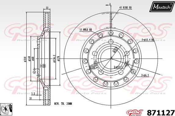 Maxtech 883406 - Disque de frein cwaw.fr