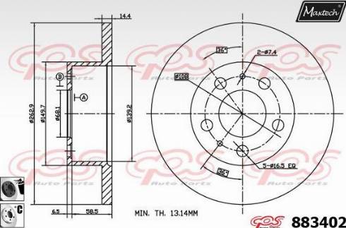 Maxtech 883402.6060 - Disque de frein cwaw.fr