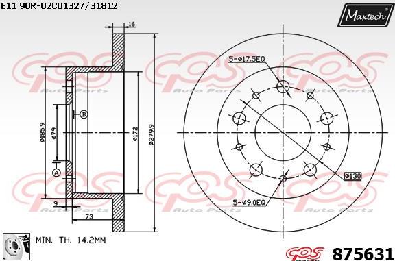 Maxtech 883407 - Disque de frein cwaw.fr