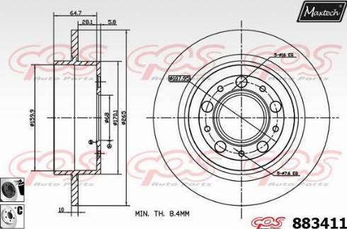 Maxtech 883411.6060 - Disque de frein cwaw.fr