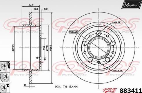 Maxtech 883411.6880 - Disque de frein cwaw.fr