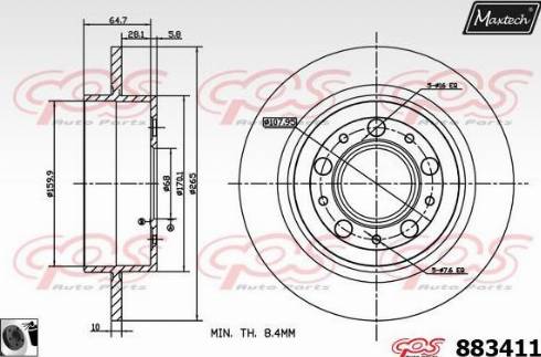 Maxtech 883411.0060 - Disque de frein cwaw.fr