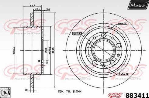 Maxtech 883411.0080 - Disque de frein cwaw.fr