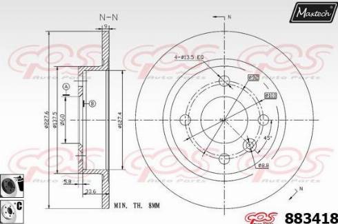 Maxtech 883418.6060 - Disque de frein cwaw.fr