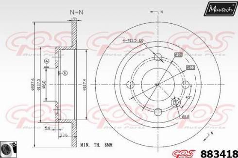 Maxtech 883418.0060 - Disque de frein cwaw.fr