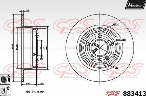 Maxtech 883413.6060 - Disque de frein cwaw.fr