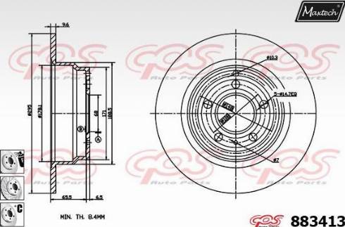 Maxtech 883413.6880 - Disque de frein cwaw.fr