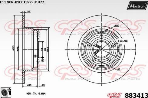 Maxtech 883413.0060 - Disque de frein cwaw.fr