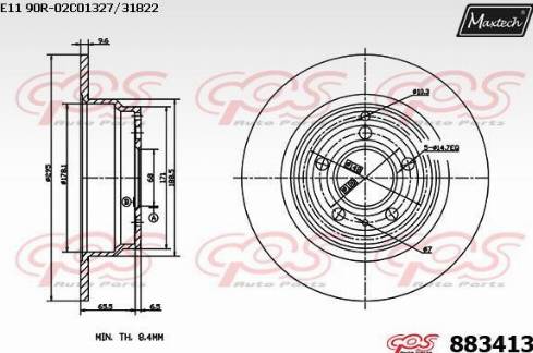 Maxtech 883413.0000 - Disque de frein cwaw.fr