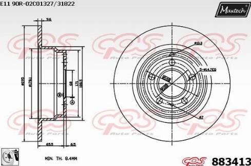 Maxtech 883413.0080 - Disque de frein cwaw.fr