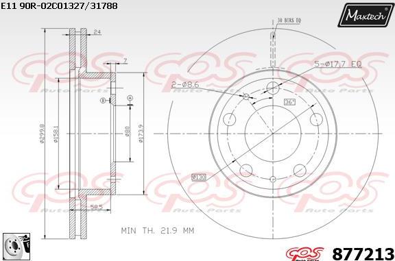 Maxtech 883413 - Disque de frein cwaw.fr