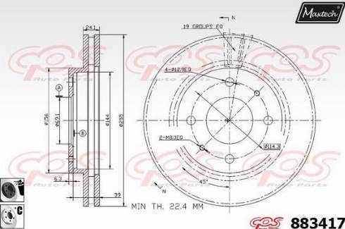 Maxtech 883417.6060 - Disque de frein cwaw.fr