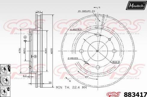 Maxtech 883417.6880 - Disque de frein cwaw.fr