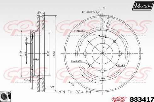 Maxtech 883417.0060 - Disque de frein cwaw.fr