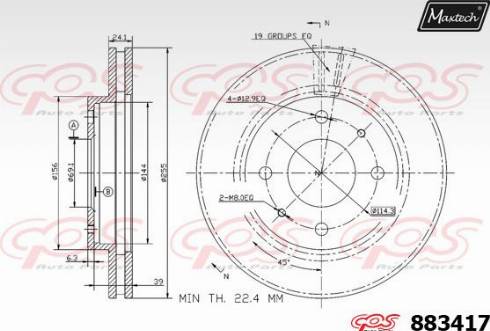 Maxtech 883417.0000 - Disque de frein cwaw.fr