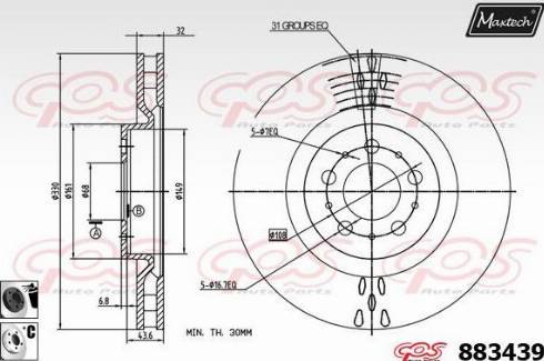 Maxtech 883439.6060 - Disque de frein cwaw.fr