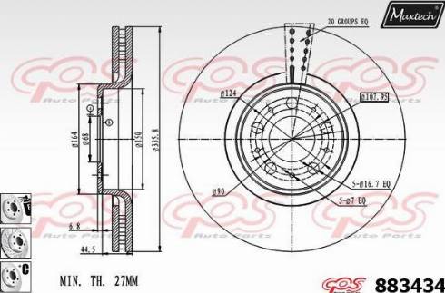 Maxtech 883434.6980 - Disque de frein cwaw.fr