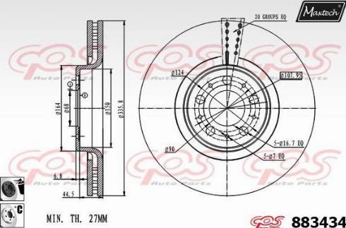 Maxtech 883434.6060 - Disque de frein cwaw.fr