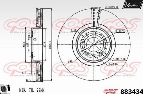 Maxtech 883434.0060 - Disque de frein cwaw.fr