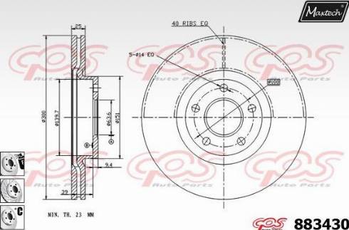 Maxtech 883430.6880 - Disque de frein cwaw.fr