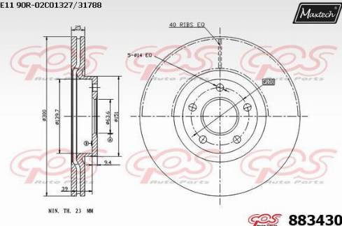 Maxtech 883430.0000 - Disque de frein cwaw.fr