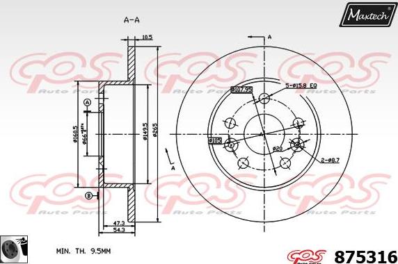 Maxtech 883433 - Disque de frein cwaw.fr