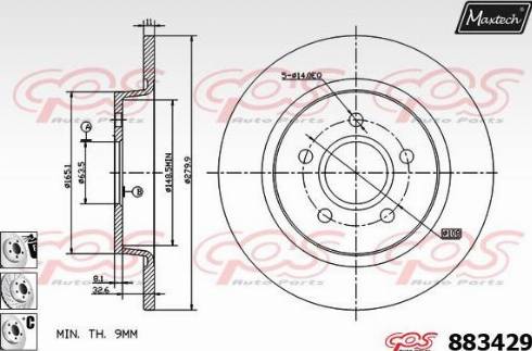 Maxtech 883429.6880 - Disque de frein cwaw.fr