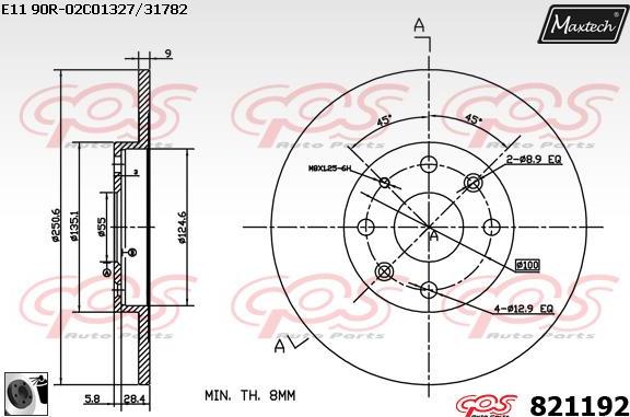 Maxtech 883420 - Disque de frein cwaw.fr