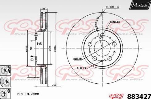 Maxtech 883427.6980 - Disque de frein cwaw.fr