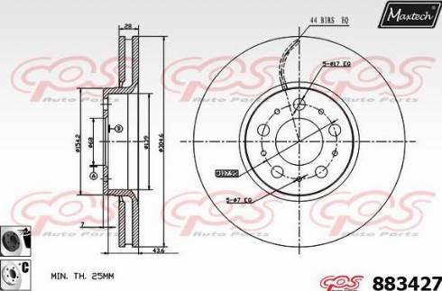 Maxtech 883427.6060 - Disque de frein cwaw.fr