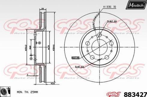 Maxtech 883427.0060 - Disque de frein cwaw.fr