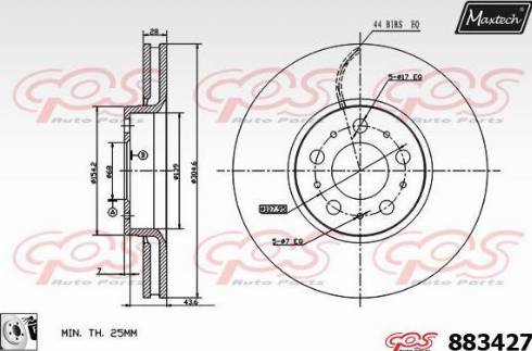 Maxtech 883427.0080 - Disque de frein cwaw.fr