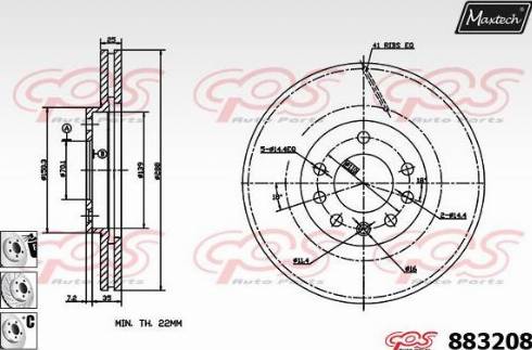 Maxtech 883208.6880 - Disque de frein cwaw.fr