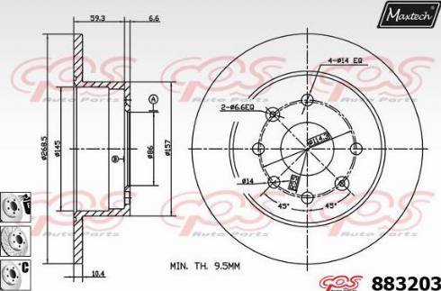 Maxtech 883203.6980 - Disque de frein cwaw.fr