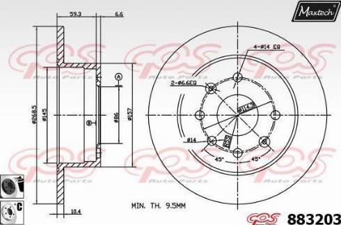 Maxtech 883203.6060 - Disque de frein cwaw.fr