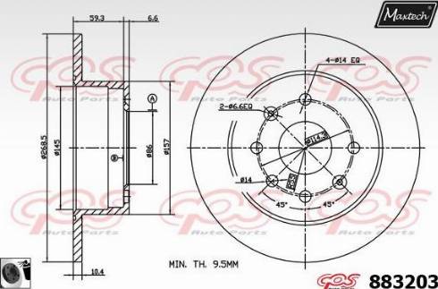 Maxtech 883203.0060 - Disque de frein cwaw.fr