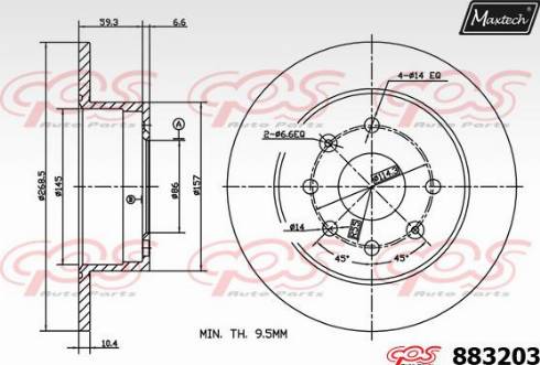 Maxtech 883203.0000 - Disque de frein cwaw.fr