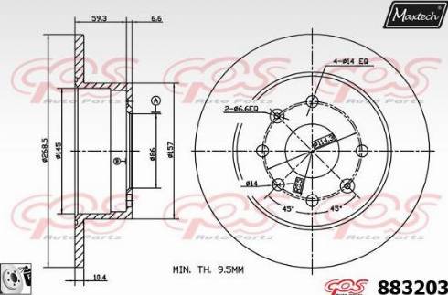 Maxtech 883203.0080 - Disque de frein cwaw.fr