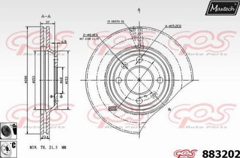 Maxtech 883202.6060 - Disque de frein cwaw.fr