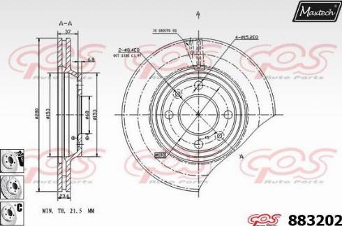 Maxtech 883202.6880 - Disque de frein cwaw.fr