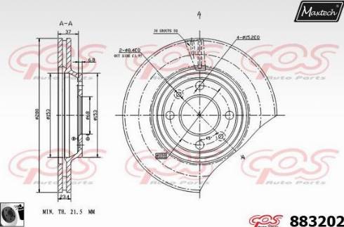 Maxtech 883202.0060 - Disque de frein cwaw.fr