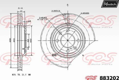 Maxtech 883202.0000 - Disque de frein cwaw.fr