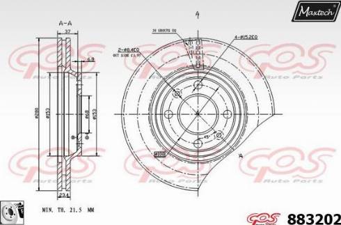 Maxtech 883202.0080 - Disque de frein cwaw.fr