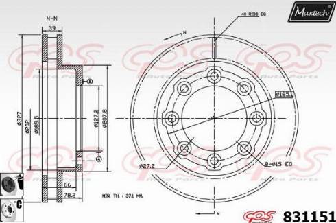 Maxtech 831151.6060 - Disque de frein cwaw.fr