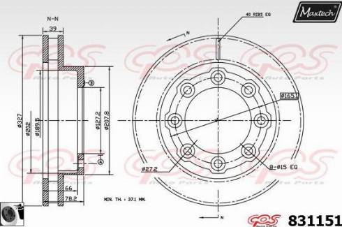 Maxtech 831151.0060 - Disque de frein cwaw.fr