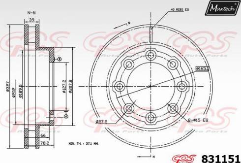 Maxtech 831151.0000 - Disque de frein cwaw.fr