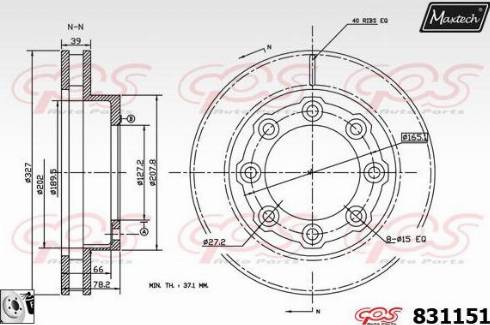 Maxtech 831151.0080 - Disque de frein cwaw.fr