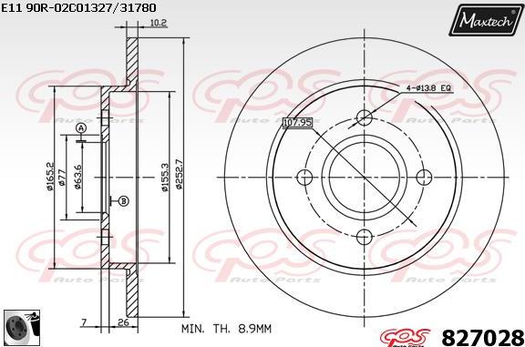 Maxtech 831186 - Disque de frein cwaw.fr