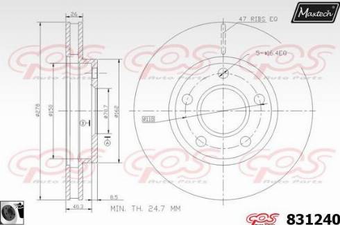 Maxtech 831240.0060 - Disque de frein cwaw.fr