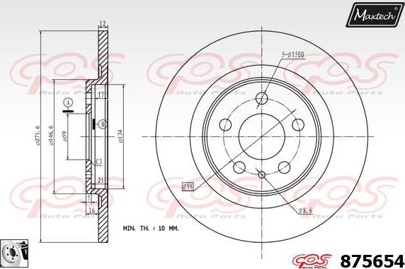 Maxtech 831240 - Disque de frein cwaw.fr